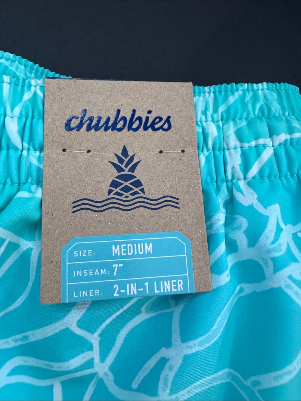NWT Chubbies Mint Green and Blue Men's Swim Shorts Size Medium 7” - Picture 6 of 11
